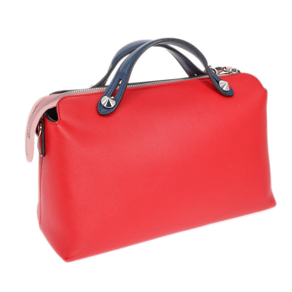 Fendi charm Red navy Way handbag The white handles By blue